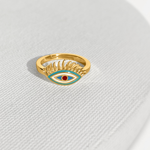 Gold Evil Eye Ring (Confidence) - Gold